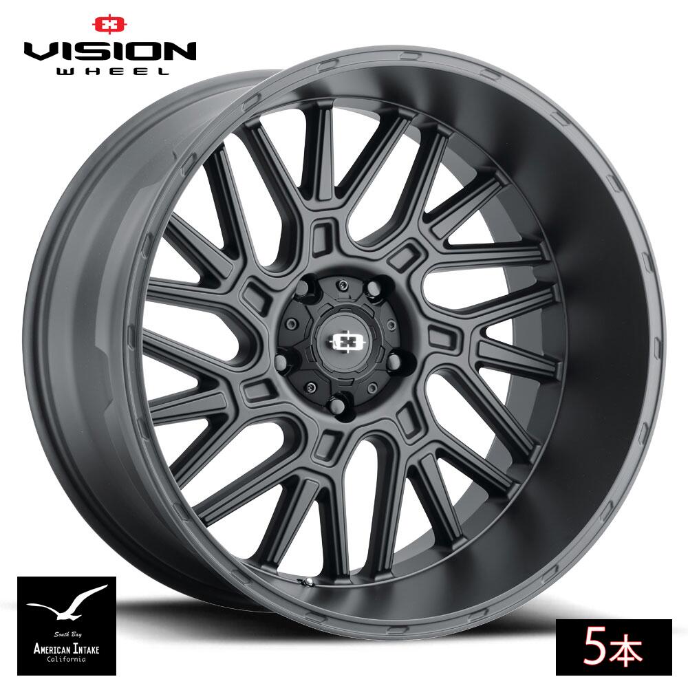 Vision Wheel ビジョンホイール 404 Brawl | Satin Black ( 5本 )｜American-Intake