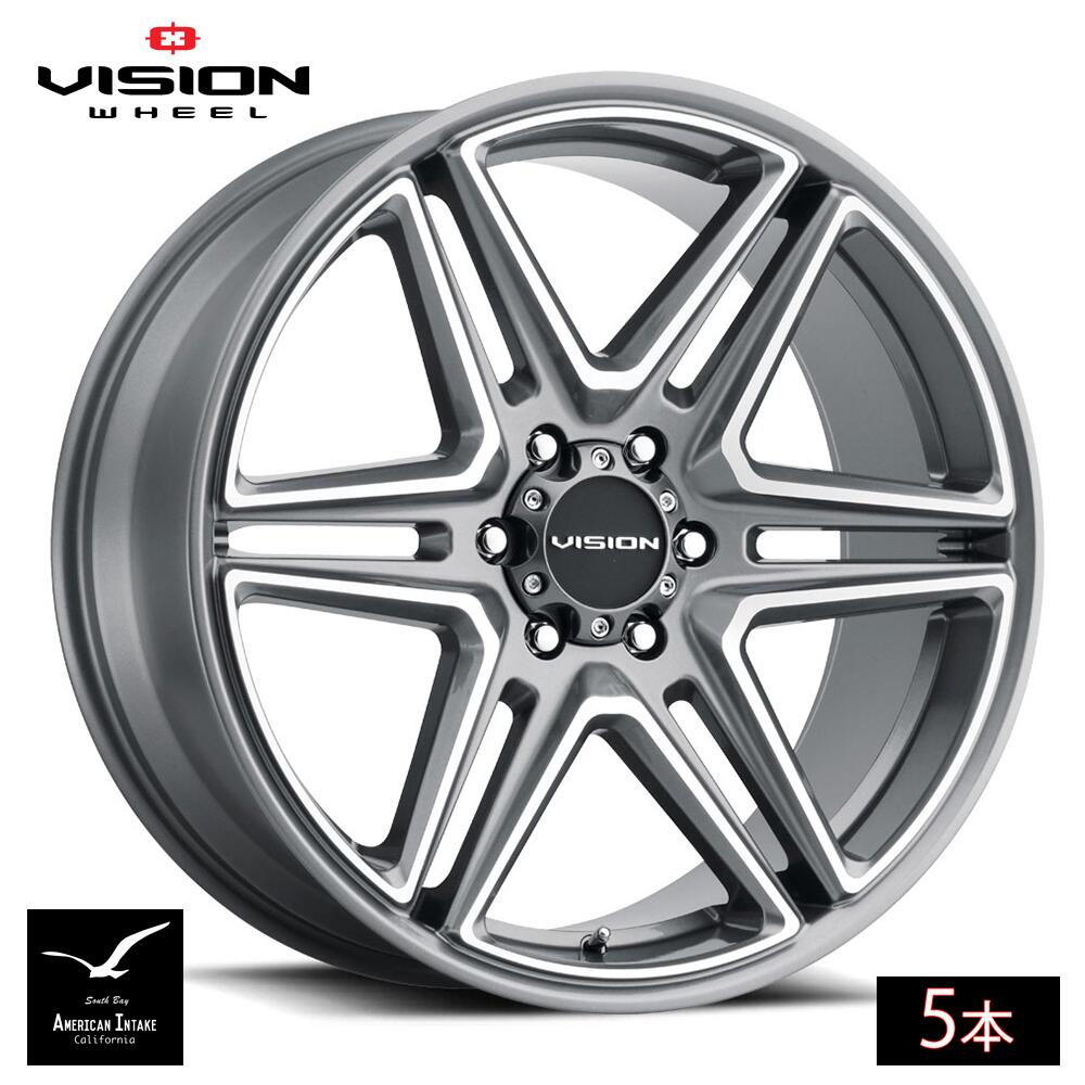 Vision Wheel ビジョンホイール 476 Wedge | Gunmetal Machined Face ( 5本 )|American-Intake