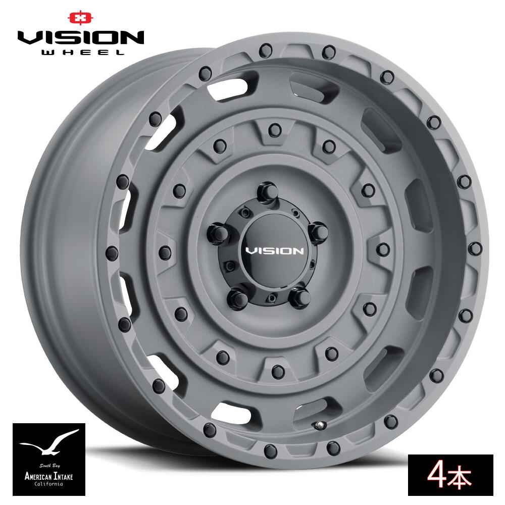Vision Wheel ビジョンホイール 403 Tactical | Thrashed Gun Metal ( 4本 )｜American-Intake