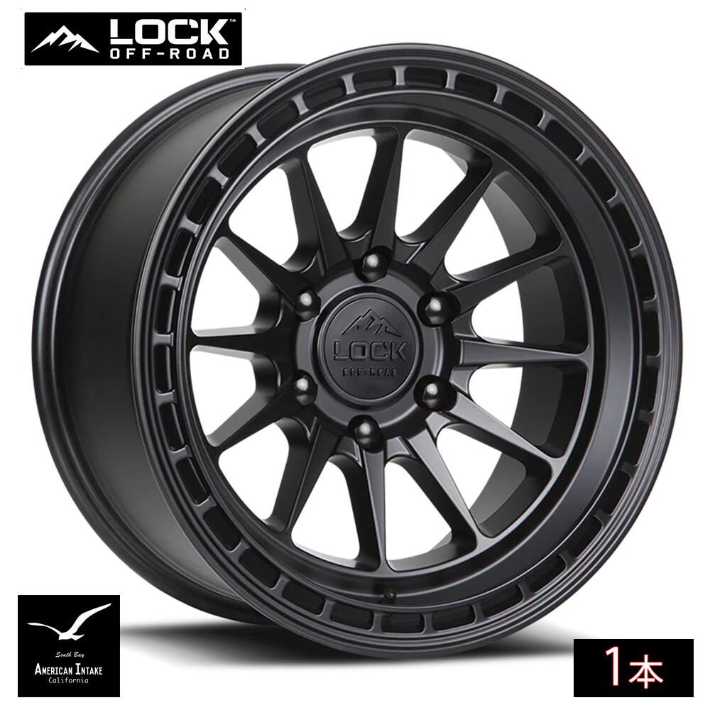 Lock Off Road Wheels ロックオフロード ホイール BAJA | Matte Black w/ Matte Black Ring ( 1本 )|American-Intake