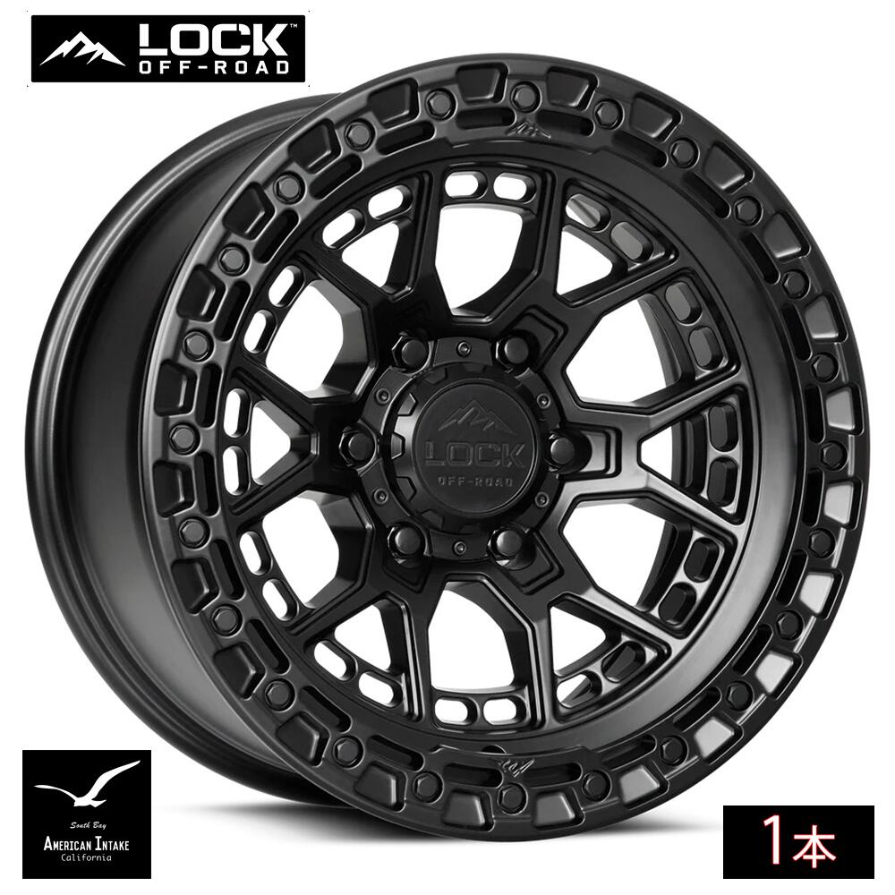 Lock Off Road Wheels ロックオフロード ホイール COMMANDO | Matte Black w/ Matte Black Ring ( 1本 )|American-Intake
