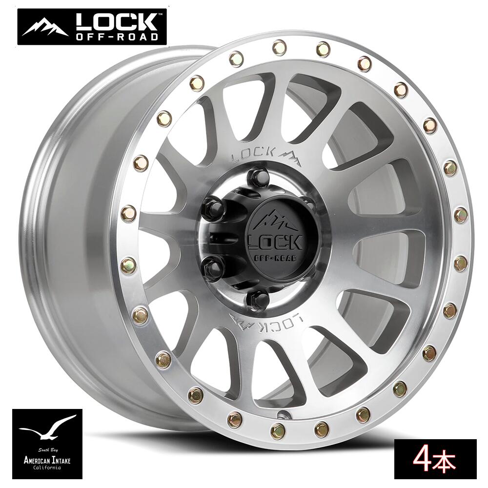 Lock Off Road Wheels ロックオフロード ホイール YOSEMITE | Machined w/ Clear Coat ( 4本 )|American-Intake