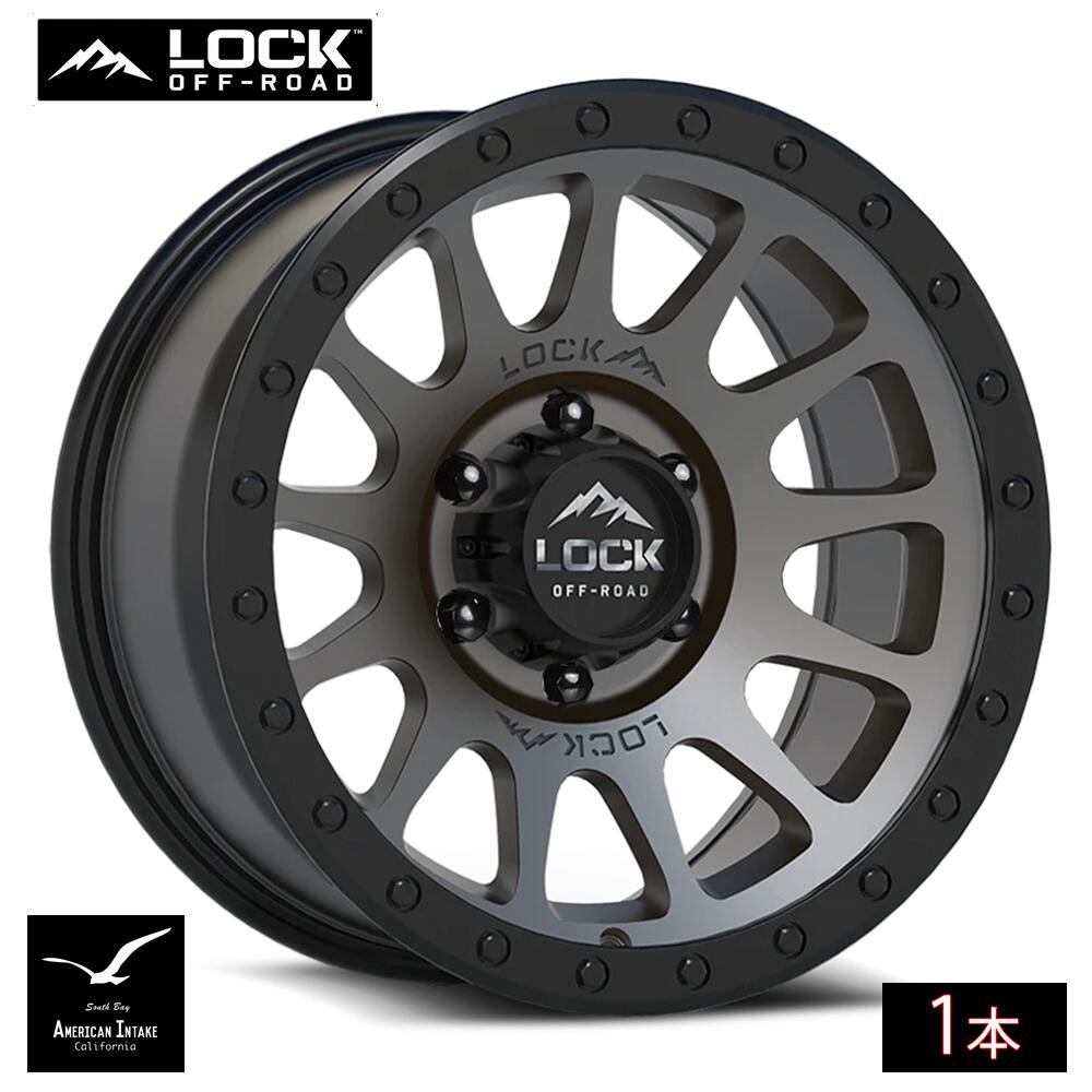 Lock Off Road Wheels ロックオフロード ホイール YOSEMITE | Matte Gray w/ Matte Black Ring ( 1本 )|American-Intake