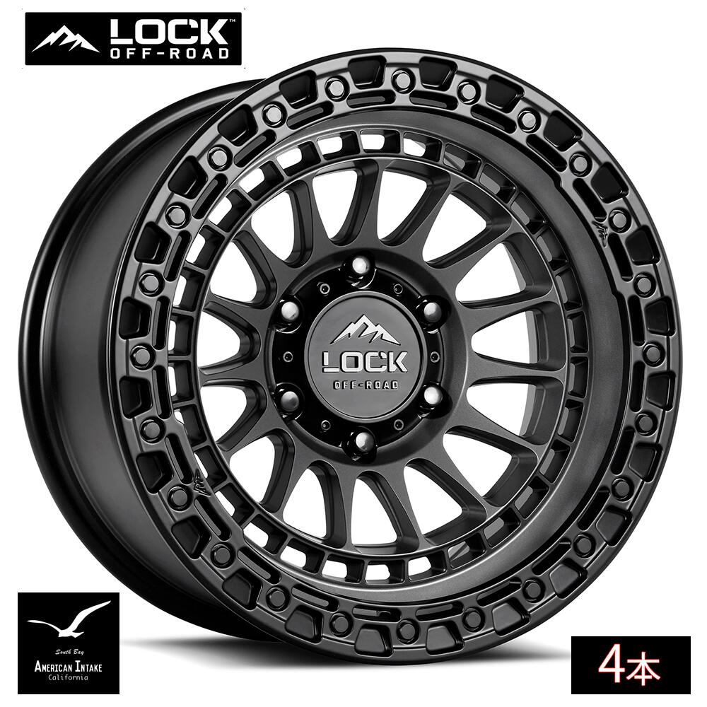 Lock Off Road Wheels ロックオフロード ホイール MOJAVE | Matte Grey w/ Matte Black Ring ( 4本 )|American-Intake
