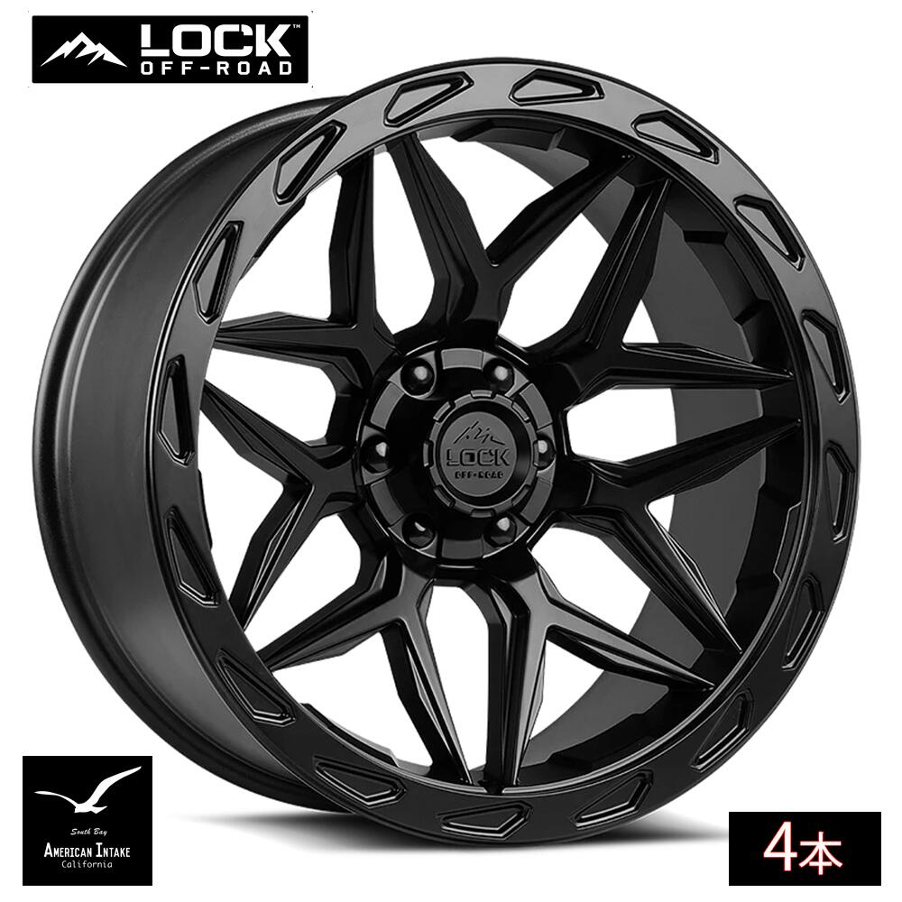 Lock Off Road Wheels ロックオフロード ホイール MATRIX | Matte Black w/ Matte Black Ring ( 4本 )｜American-Intake