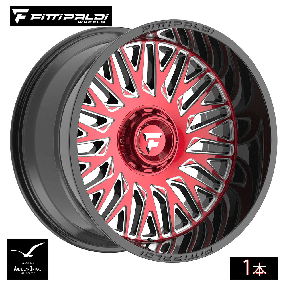 Fittipaldi Off Road FA07MBRM | GLOSS BLACK MACHINED FACE WITH RED TINT AND MILLED WINDOWS ( 1本 )|American-Intake