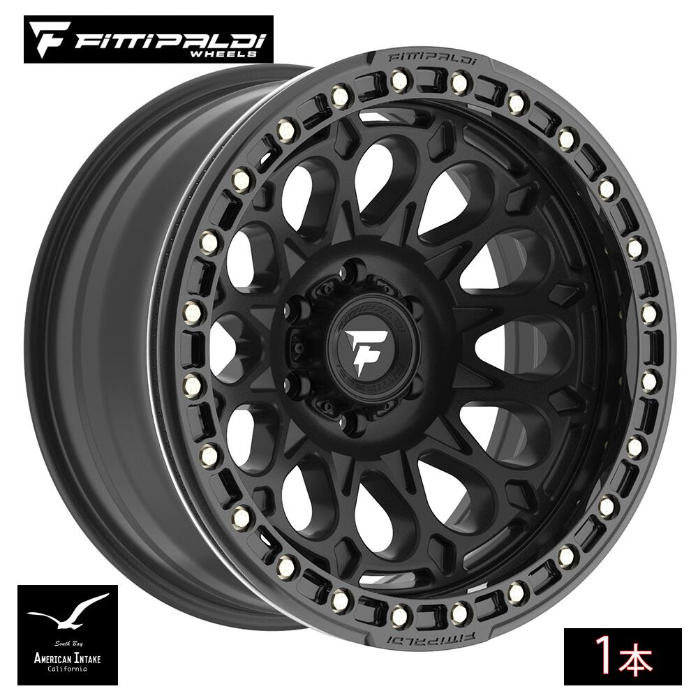 Fittipaldi Off Road FB153B BEADLOCK | SATIN BLACK WITH GLOSS BLACK FORGED RING フォージド鍛造ホイール ( 1本 )|American-Intake
