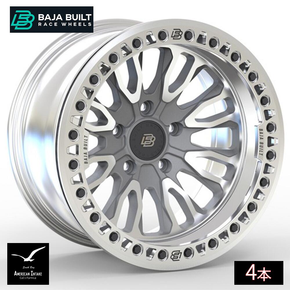 Baja Built バハビルト Renegade Cast Beadlock | Machined Raw (raw ring & black bolts) キャストホイール ( 4本 )｜American-Intake