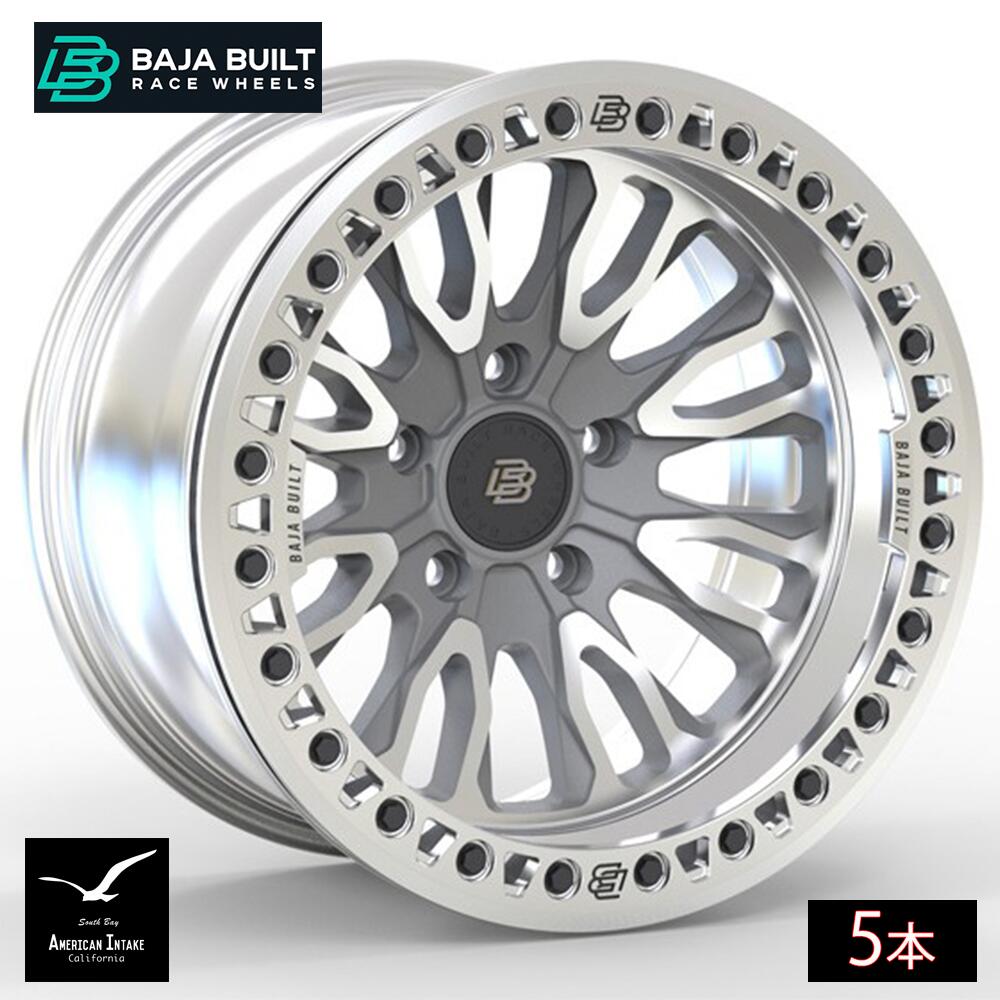 Baja Built バハビルト Renegade Cast Beadlock | Machined Raw (raw ring & black bolts) キャストホイール ( 5本 )|American-Intake