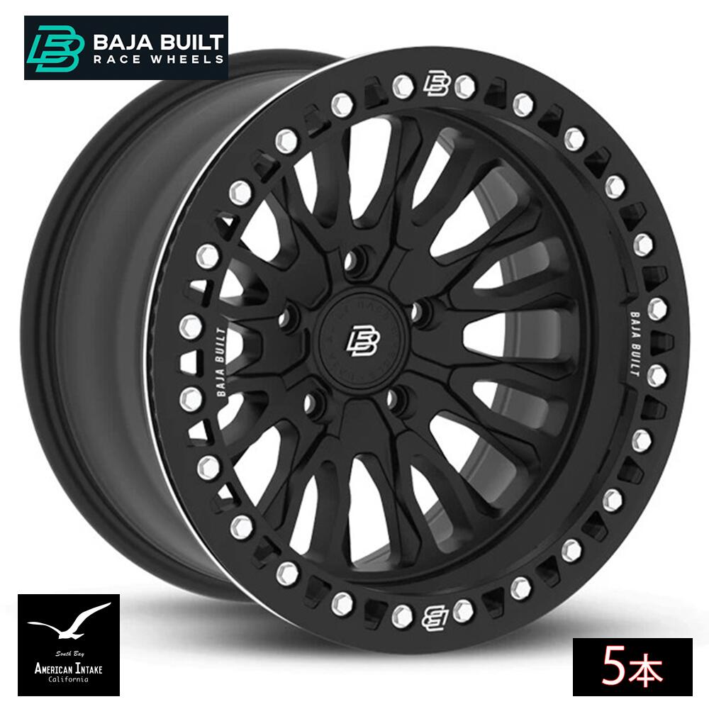 Baja Built バハビルト Renegade Cast Beadlock | Matt Black (black ring & aluminum bolts) キャストホイール ( 5本 )|American-Intake