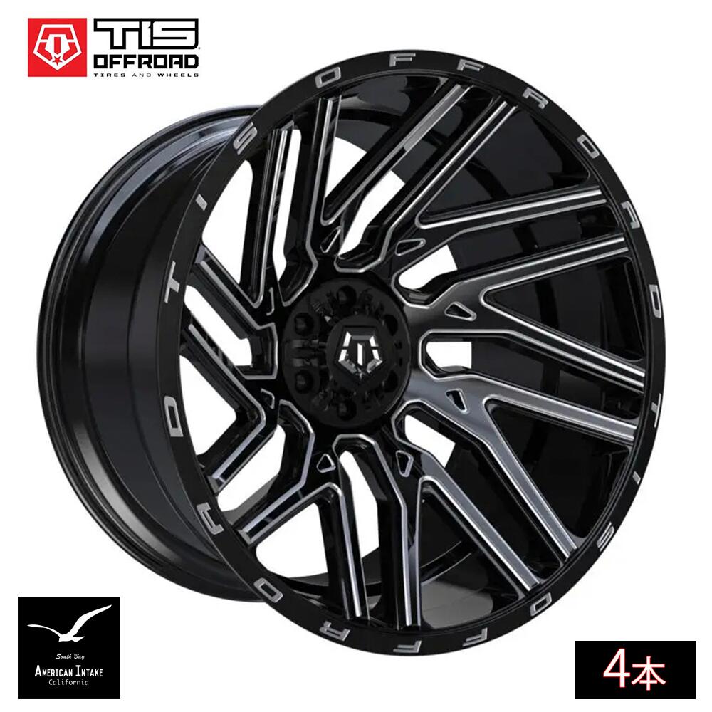 TIS Offroad Wheels TIS オフロード ホイール 554BM | GLOSS BLACK WITH CNC MILLED ACCENTS ( 4本 )｜American-Intake