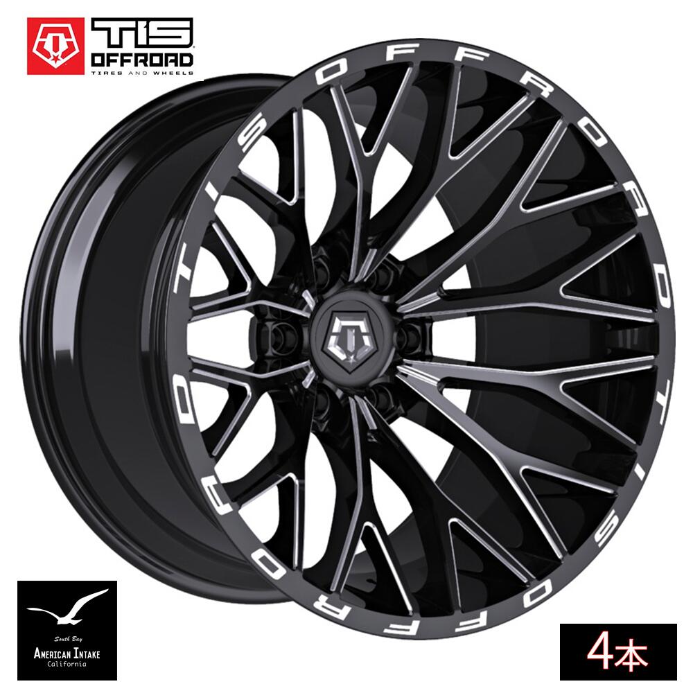TIS Offroad Wheels TIS オフロード ホイール 566BM | GLOSS BLACK WITH CNC MILLED ACCENTS ( 4本 )｜American-Intake