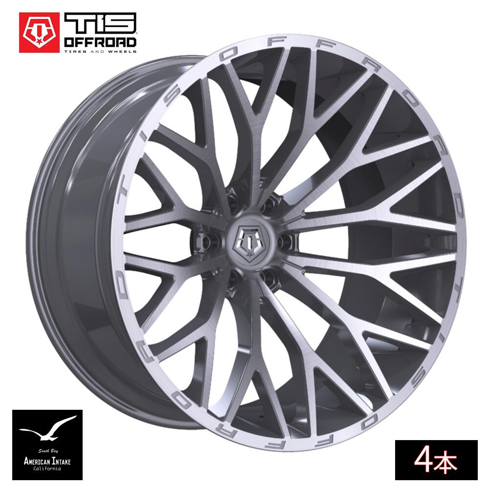TIS Offroad Wheels TIS オフロード ホイール 566BSM | GLOSS SILVER WITH BRUSHED FACE AND LIP ( 4本 )｜American-Intake