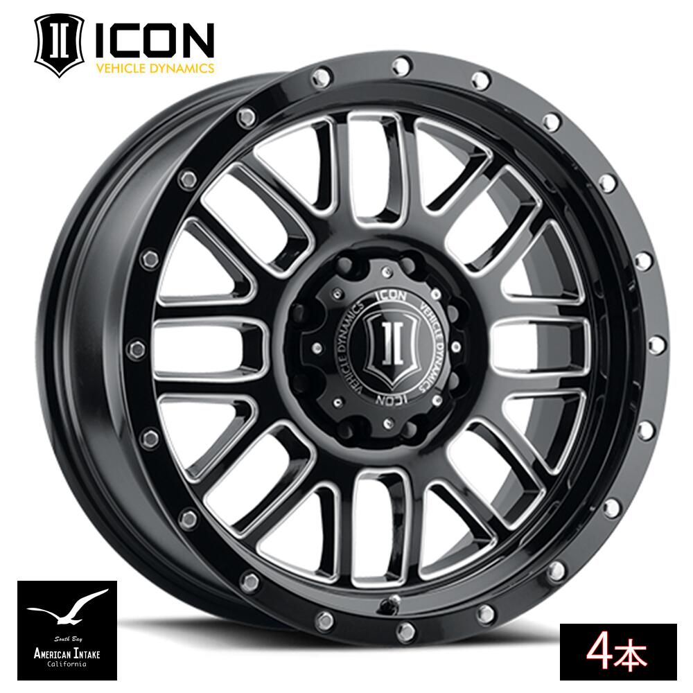 ICON VEHICLE DYNAMICS アイコン ビークル ダイナミクス Alpha | GLOSS BLACK / MILLED WINDOWS ( 4本 )｜American-Intake