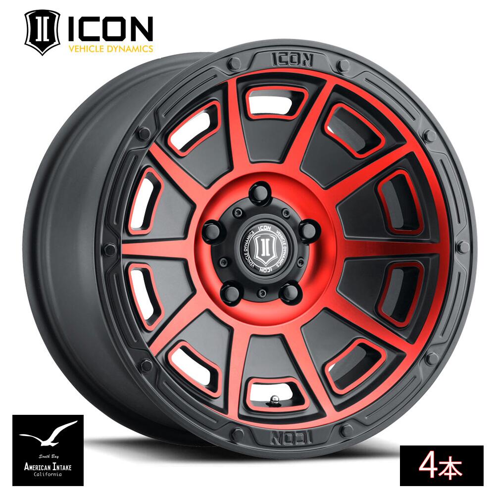 ICON VEHICLE DYNAMICS アイコン ビークル ダイナミクス Victory | Satin Black with Red Tint ( 4本 )｜American-Intake