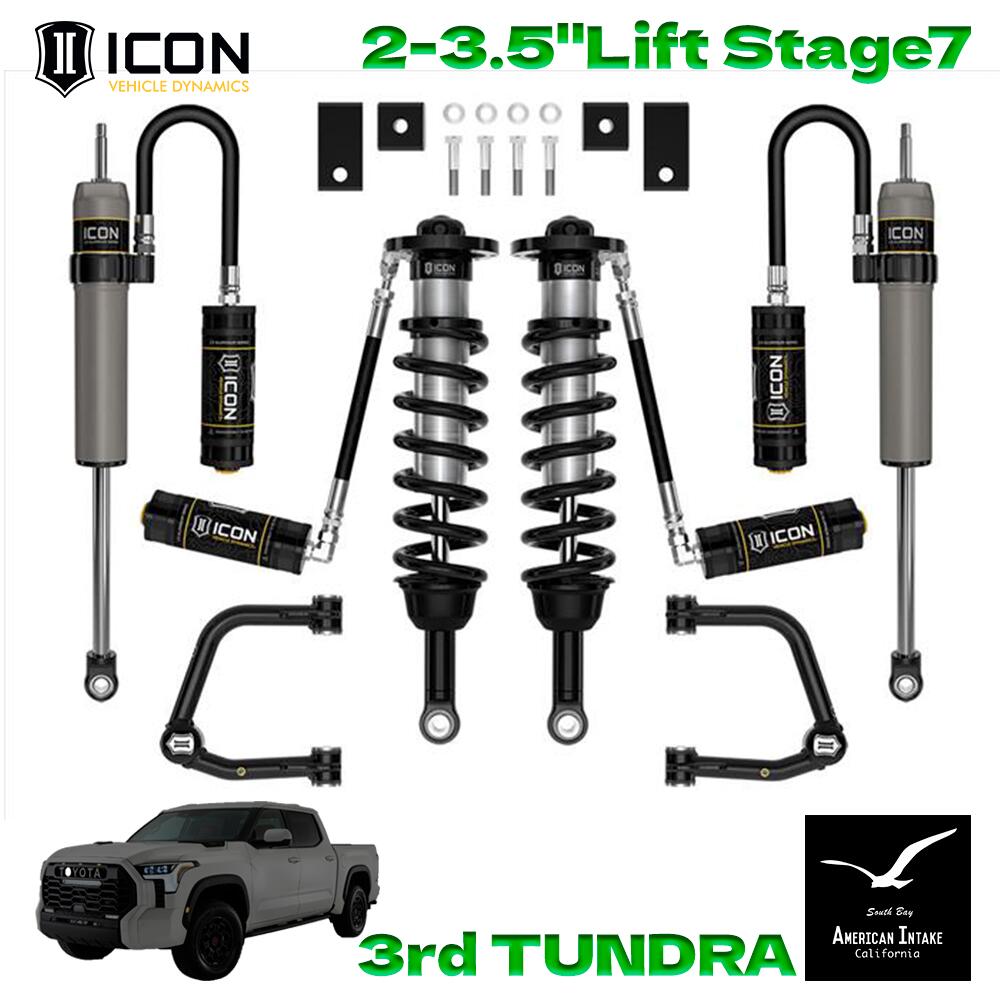 ICON VEHICLE DINAMICS 3rdタンドラ リフトキット｜2-3.5" Stage 7｜2.5 Suspension System (Tubular) K53197T｜American-Intake