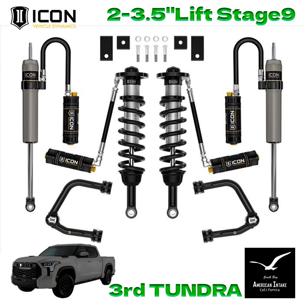 ICON VEHICLE DINAMICS 3rdタンドラ リフトキット｜2-3.5" Stage 9｜2.5 Suspension System (Tubular / CDCV) K53199T｜American-Intake