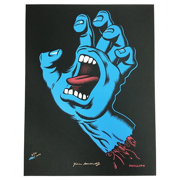 ポイント10倍 Santa Cruz サンタクルーズ Screaming Hand Makoto Stamp Printポスター スクリーミングハンド マコト ヤマキ スケートボード スケボー Sk8 Skateboard 在庫限り Teiepidu Ee