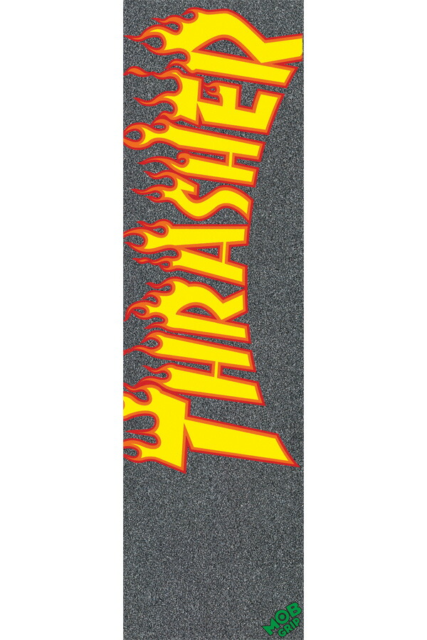 MOB GRIP モブグリップ9in x 33in THRASHER YELLOW AND ORANGE FRAME SHEETグリップテープ  デッキテープ スラッシャー マガジン スケートボード スケボー sk8 skateboard 予約