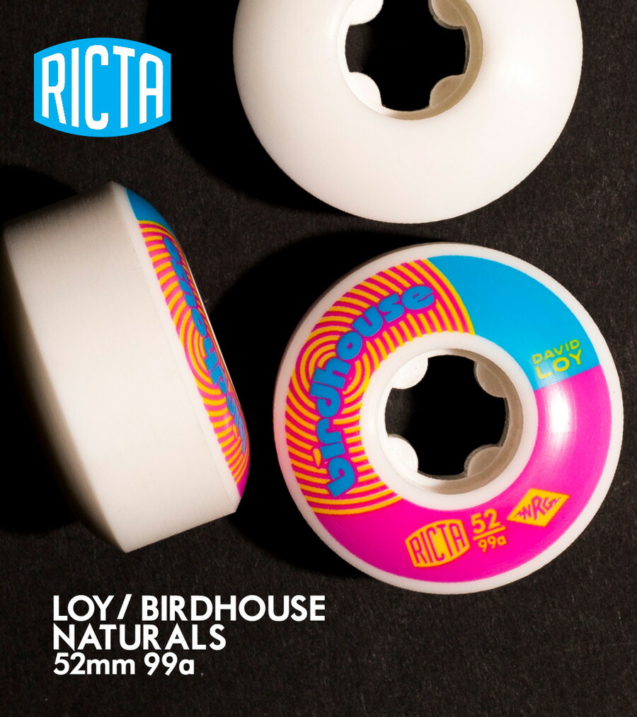 Ricta David Loy Birdhouse Naturals 99a Skateboard Wheels 52mm