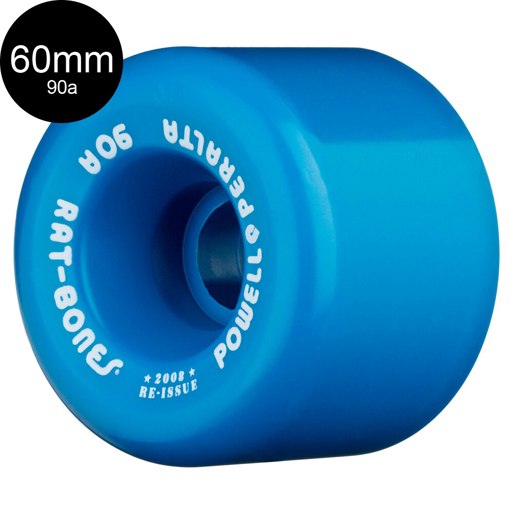 パウエル・ペラルタ POWELL PERALTA60粍 RAT BONES 90A BLUE WHEELSウィール ロングゲーム盤 年寄りの学院 滑るゲーム盤 4個1書き割り(滑るゲーム盤1台分) スケボー sk8 skateboard タイア 巻き【2401】