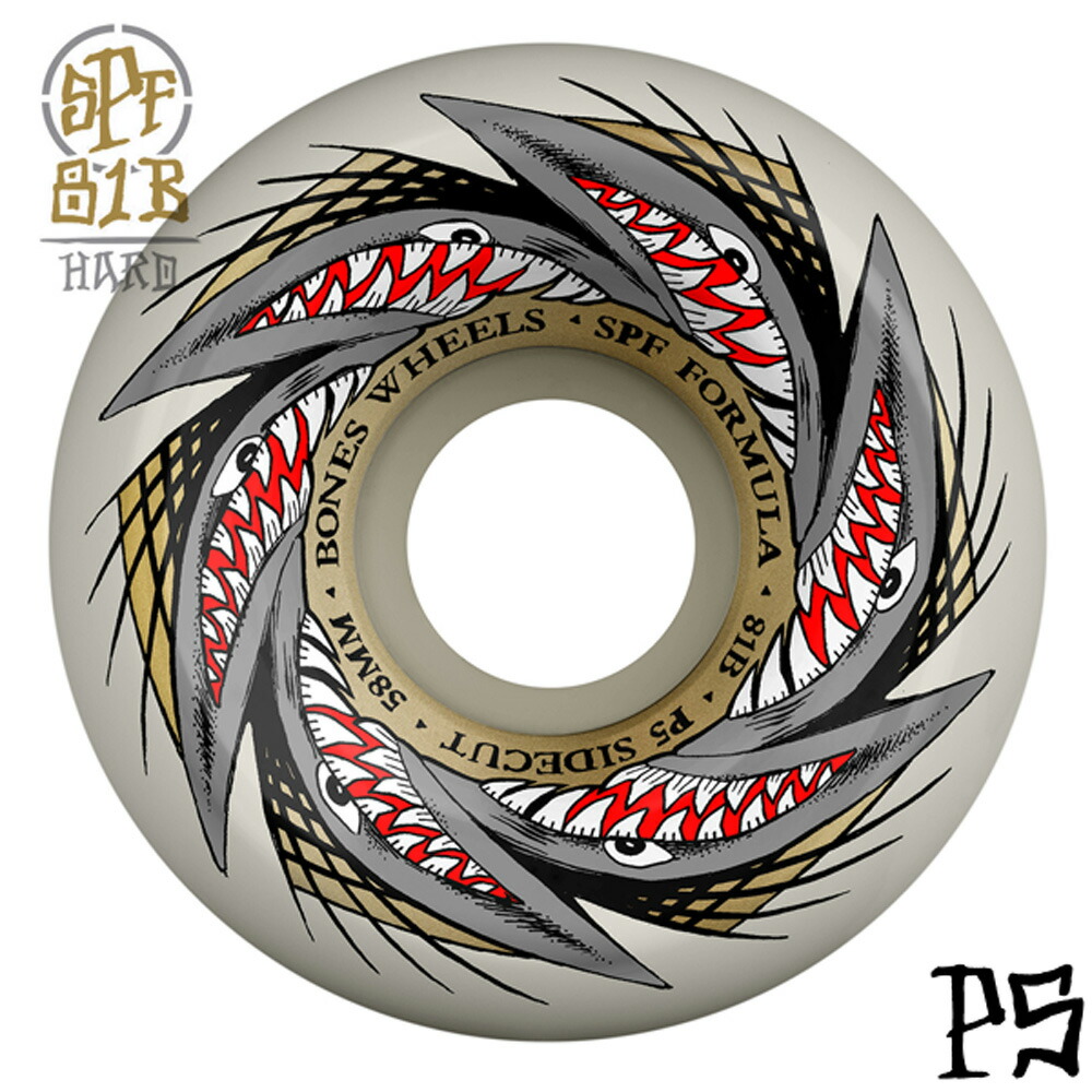 BONES SPF 84B 58mm スケートパーク用ウィール BONES WHEELS SPF Skateboard Wheels Ripples 58mm P5 Sidecut