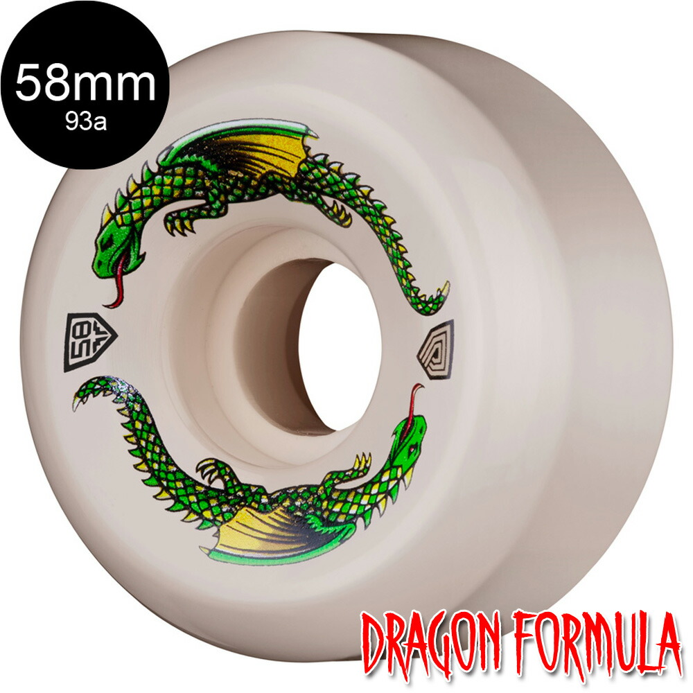 ドラゴンフォーミラ93a  64ミリ Powell Peralta Dragon Formula Skateboard Wheels 64mm x 36mm