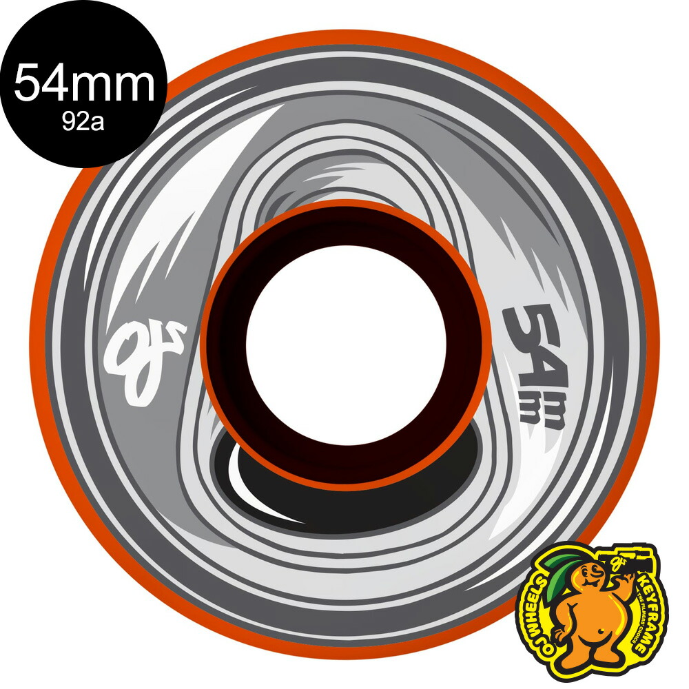 オージェイウィール OJ WHEELS 54mm FROZEN ENERGY KEYFRAME ORANGE 92A WHEELS ウィール キーフレーム 4個セット クルーザー スケートボード スケボー sk8 skateboard タイヤ ローラー 車輪 静か 速い【2501】