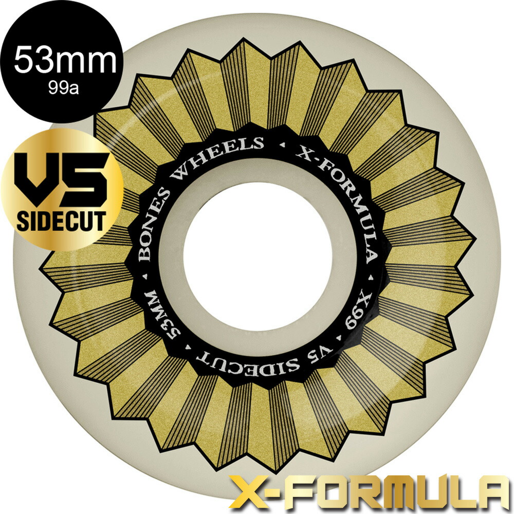 BONES X-FORMULA53㎜99a V6 Bones X-Formula V6 Wide-cut Leaving Wheels 55MM 99A