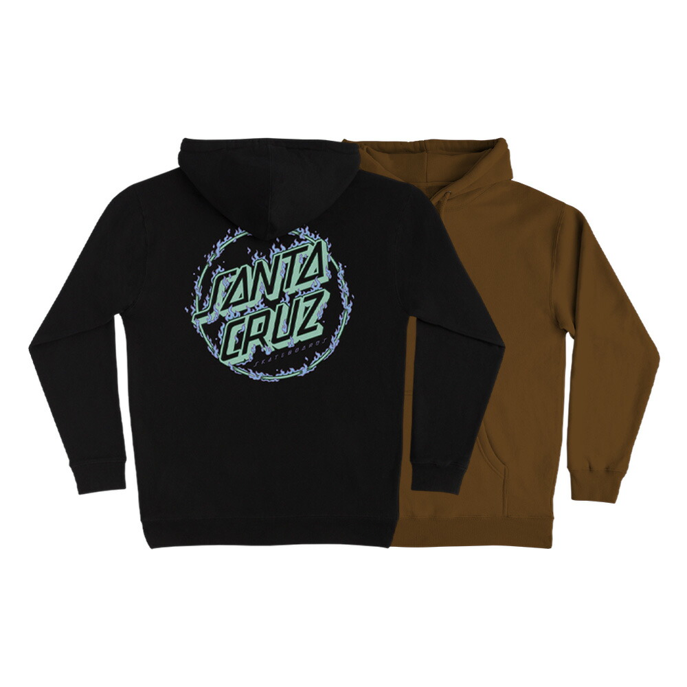 サンタクルーズ SANTA CRUZ BURNT OPUS OVRSZD P/O HOODED SWEATSHIRT プルオーバーパーカー クラシックドット フード スウェット メンズ ストリート スケーター ファッション スケートボード スケボー sk8 skateboard【25FA】