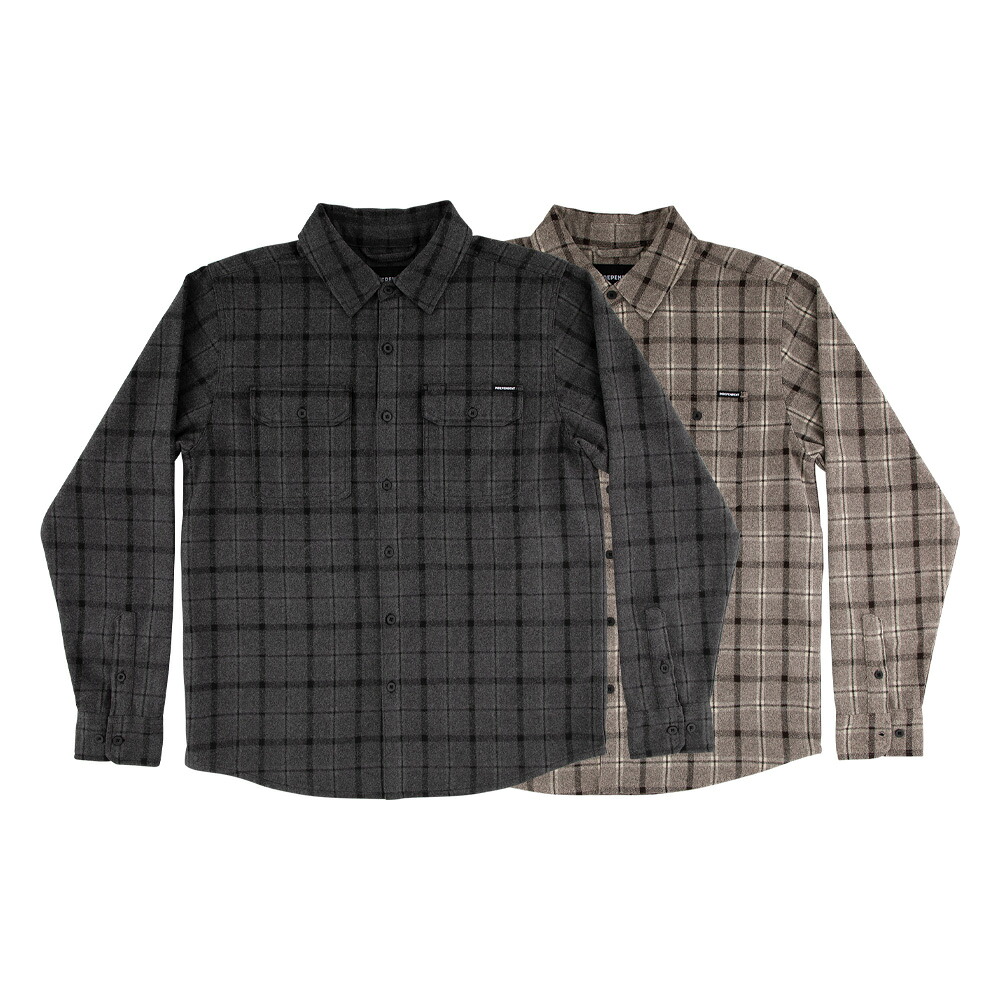 インディペンデント INDEPENDENT BELMONT L/S FLANNEL TOP フランネルシャツ 長袖 ネルシャツ スケートボード メンズ ストリート スケボー sk8 skateboard【25FA】