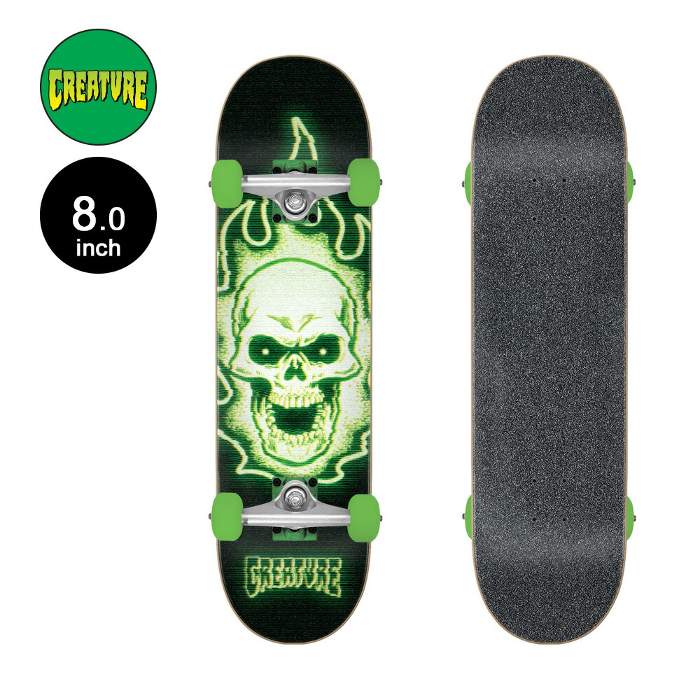 クリーチャー CREATURE 8.0in x 31.25in BONEHEAD GLITCH FULL COMPLETE コンプリート 完成組立品 スケートボード スケボー 初心者 はじめて オススメ ストリート sk8 skateboard【2510】