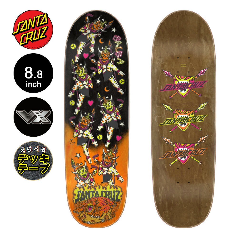SANTA CRUZ スケボーデッキ SALBA サルバゴールド10.4インチ Santa Cruz Salba ゴールドデッキ