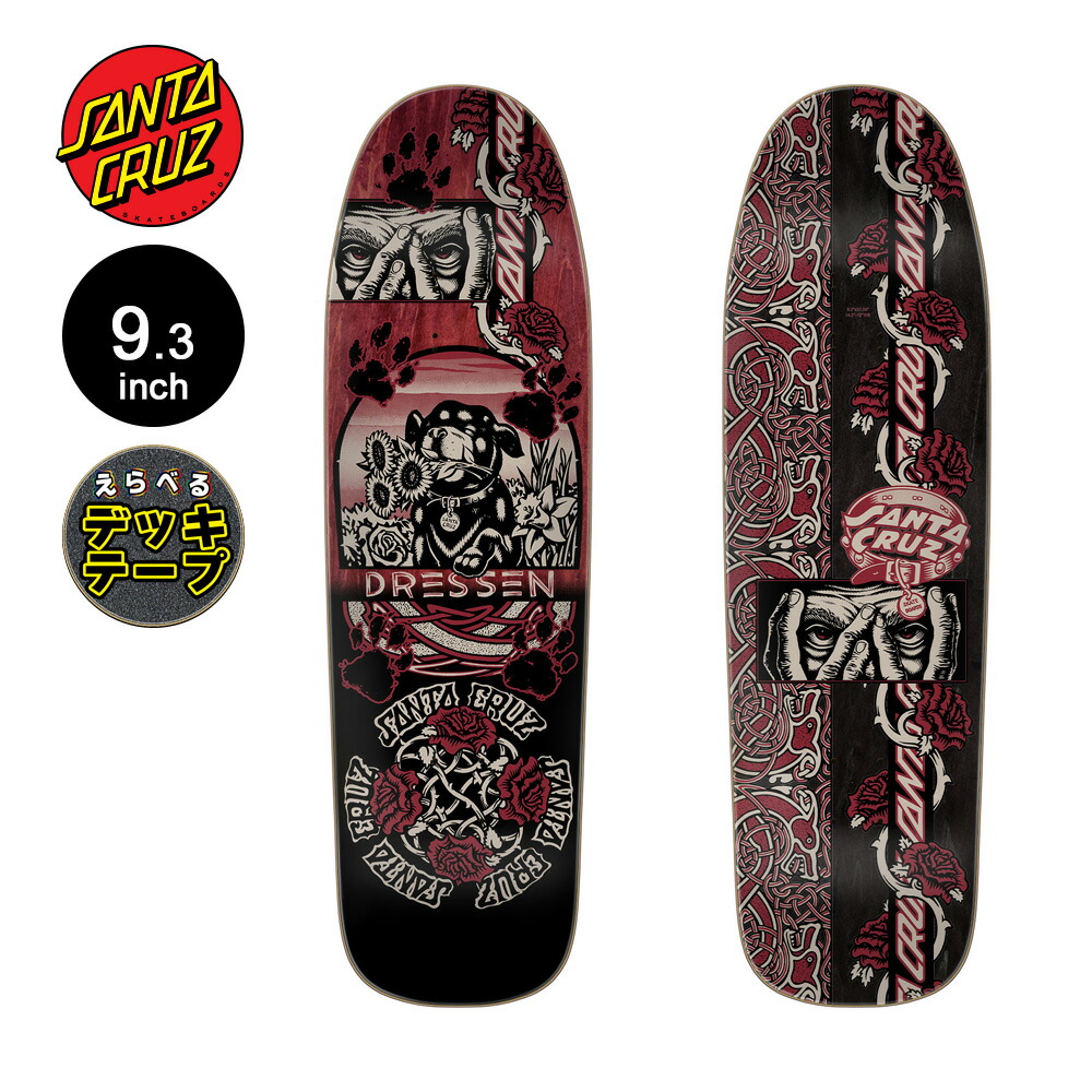 楽天市場】サンタクルーズ SANTA CRUZスケボー デッキ 9.25 DRESSEN