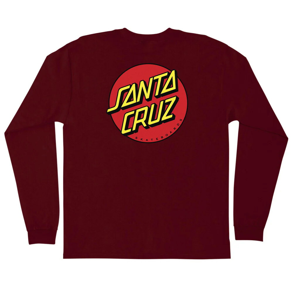 サンタクルーズ SANTA CRUZ CLASSIC DOT L/S REGULAR T-SHIRT Tシャツ TEE 長袖 クラシックドット メンズ ストリート スケーター ファッション スケートボード スケボー sk8 skateboard【25HD】