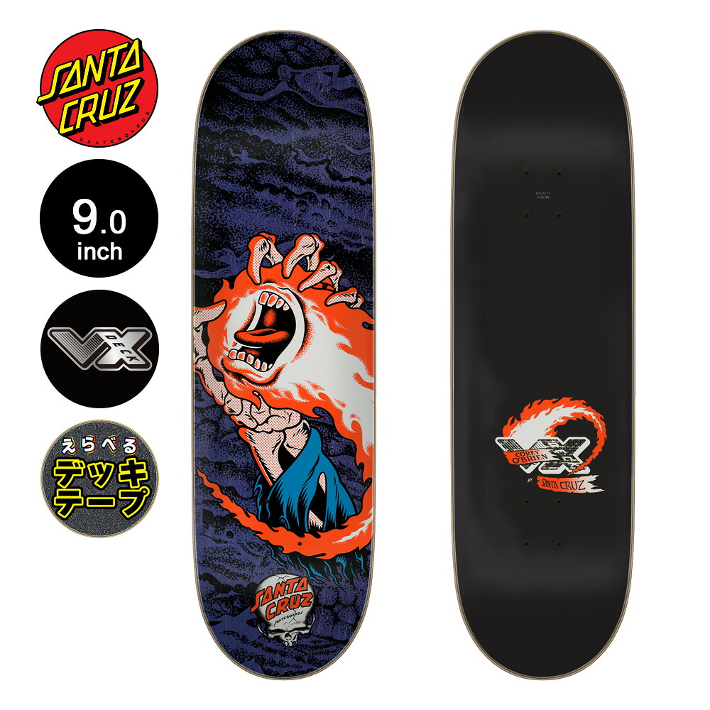 サンタクルーズ SANTA CRUZスケボー デッキ 9.0 OBRIEN REAPER HAND VX DECKコーリー・オブライエン プロモデル ブイエックス スケートボード ストリート sk8 skateboard 板【2606】|American Street Style