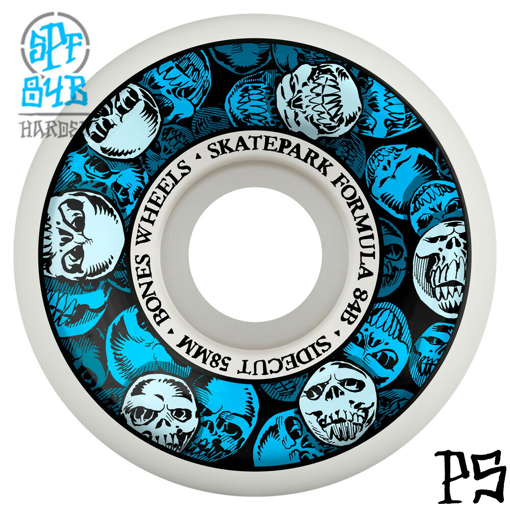 ボーンズ ウィール BONES WHEELS58粍 SPF SKATEPARK FORMULA P5 SIDECUT 84B WHEELSハードウィール(4個仕掛ける)白いこと 滑る運動場公式 滑るゲーム盤 スケボー sk8 skateboard タイア 巻き 拷問台 悪だくみ 横すべり 噛みしだく【2604】 パーツ-スケートボード