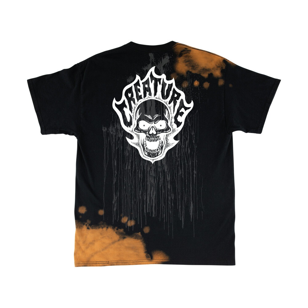 クリーチャー CREATURE BONEHEAD FLAME WASH REGULAR S/S SHIRT Tシャツ 半袖 ストリート スケーター メンズ ファッション スケートボード スケボー sk8 skateboard【26SP】
