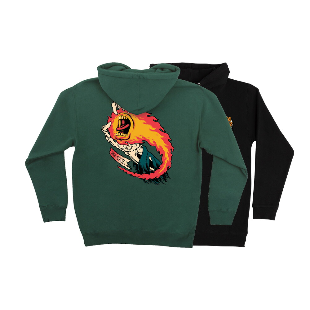 サンタクルーズ SANTA CRUZ O'BRIEN SCREAMING REAPER P/O HOODED SWEATSHIRTプルオーバーパーカー コーリー・オブライエン フード スウェット メンズ ストリート スケーター ファッション スケートボード スケボー sk8 skateboard【26SM】｜American Street Style