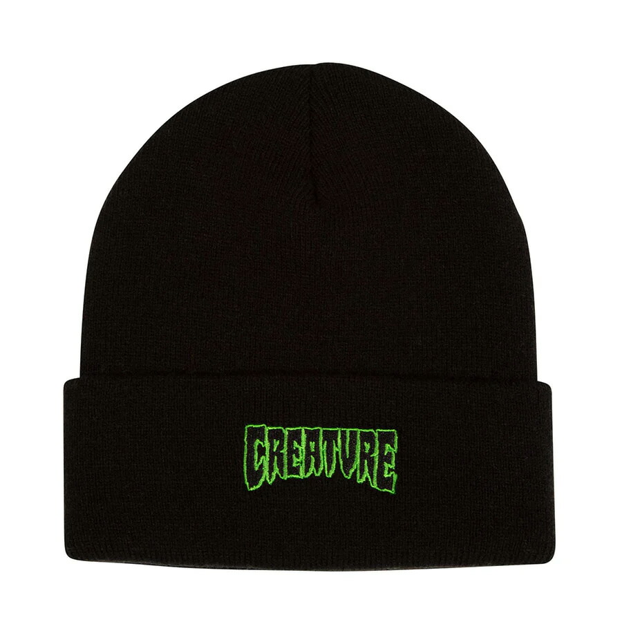 CREATURE クリーチャーLOGO OUTLINE BEANIEビーニー ニット帽 帽子 ストリート スケーター ファッション スケートボード スケボー sk8 skateboard