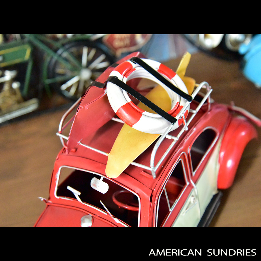 楽天市場 ブリキのおもちゃ 置物 アメリカン雑貨 ヴィンテージ オブジェ インテリア小物 レトロ ビートル レッド 赤 ミニカー レトロインテリア 車 アメリカン サンドリーズ