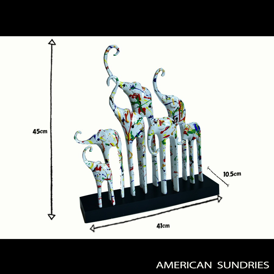 楽天市場 アメリカン雑貨 雑貨 動物 動物園 インテリア 象 モダン 置物 オブジェ 白 ホワイト カラフル 可愛い プレゼント おしゃれ アメリカン サンドリーズ