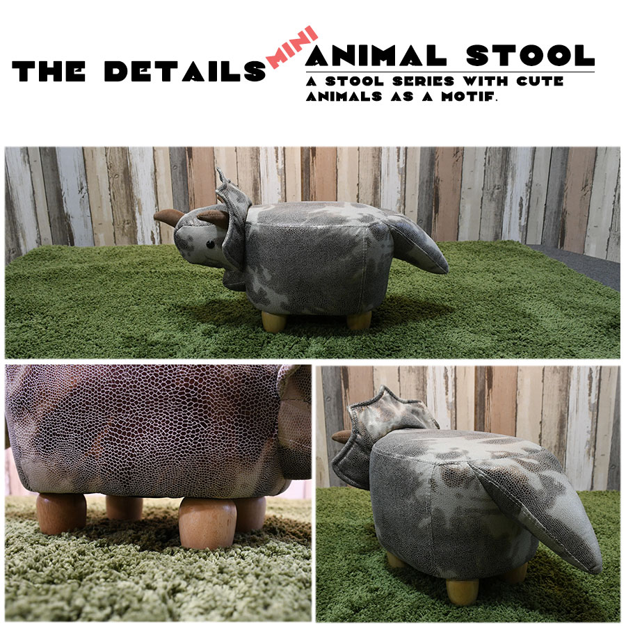 楽天市場 スツール 動物スツール トリケラトプス オシャレ カワイイ オシャレ イヌ サイ カバ 子供部屋 プレゼント アメリカン サンドリーズ