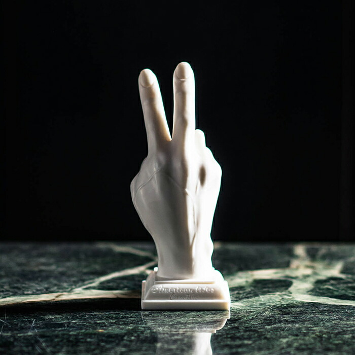 ALC アメリカンライフズクリエイティブ /「Peace Sign Card Stand / WHITE」レジン製歌留多照明ランプ / 室内装飾 / オブジェ / 飾りつけ / 歌留多照明ランプ / 活動写真立て