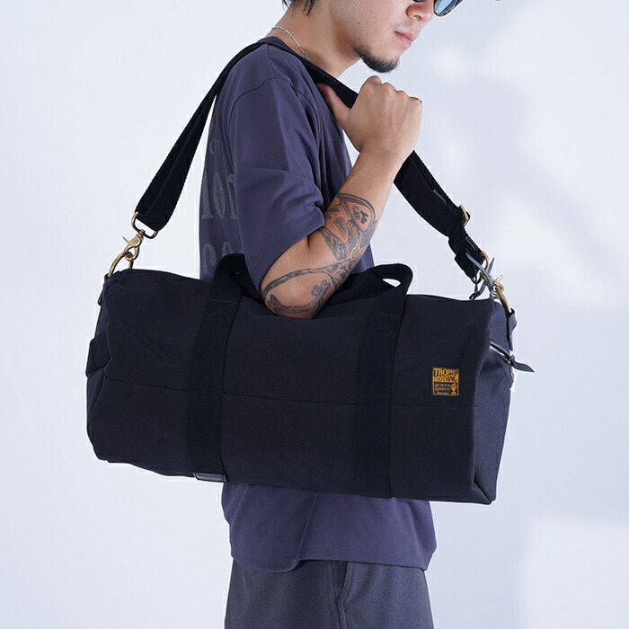 TROPHY CLOTHING トロフィークロージング / 「Road Trip Bag Medium / BLACK」ボストンバッグ / TR-B29 / 鞄 / 小物 / 付属物