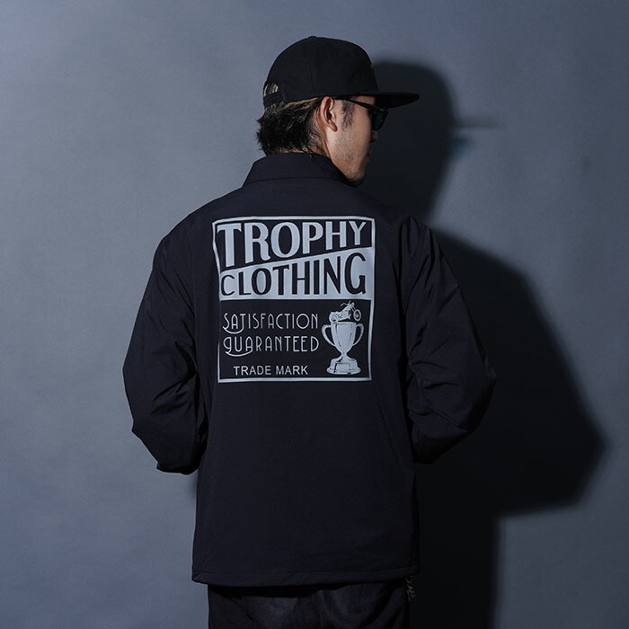 【F0124】TROPHY CLOTHING トラック ジャケット ブラック 全2色【TROPHY CLOTHING/トロフィークロージング】2025SS