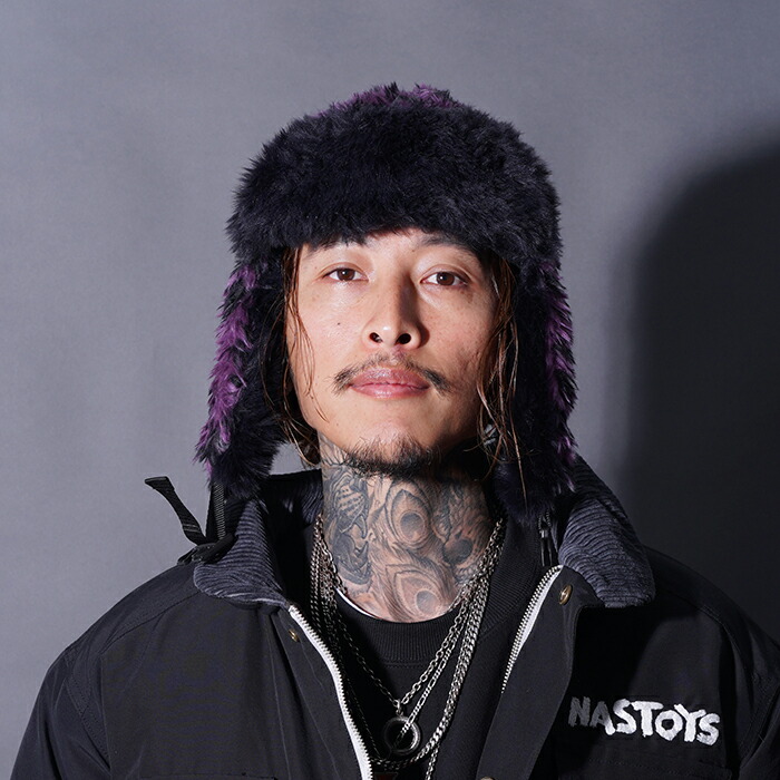 NASTOYS フライトキャップ ブラック&レオパード シガナイチャンネル 直哉 NASTOYS フライトキャップ ブラック&レオパード シガナイ 森下直哉着用