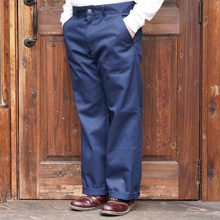 weirdo 刺繍入りワークパンツ ダークブルー　xl 全4色【BLUCO/ブルコ】2024AW「Winter Easy Work Pants