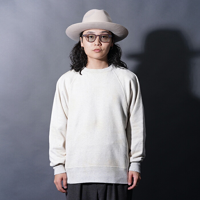 AKOM×GLAD HAND「AKOM - SWEAT / OATMEAL」フリーダムスリーブスウェット / GH5301VF / 調教師 / アウトドア / 肌付き  / ユーズド産業 / ヴィンテージ / アメカジ