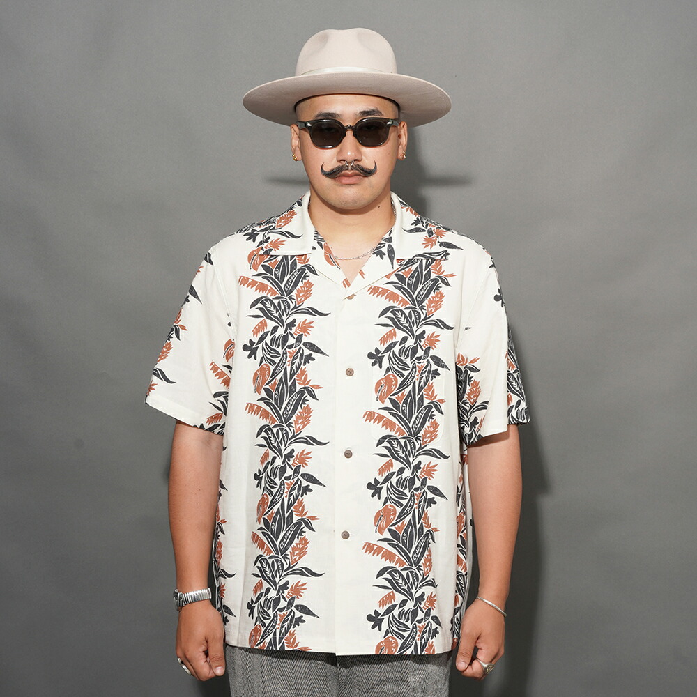 BY GLAD HAND バイグラッドハンド /「TROPICAL - S/S HAWAIIAN SHIRT / WHITE」オリジナルレーヨンリネン出どころアロハS/Sプルオーバー BYGH6110 MEN\u0027S メンズ プルオーバー 長袖 総柄